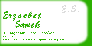 erzsebet samek business card